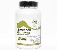 Load image into Gallery viewer, American Ginseng Standardized Extract 500mg ~ 200 Capsules - No Additives ~ Naturetition Supplements
