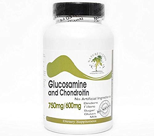 Glucosamine 750mg and Chondroitin 600mg Triple Strength ~ 100 Capsules - No Additives ~ Naturetition Supplements