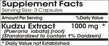 Load image into Gallery viewer, Kudzu Root Standardized Extract 1000mg ~ 100 Capsules - No Additives ~ Naturetition Supplements
