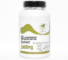 Load image into Gallery viewer, Guarana Extract 2400mg ~ 200 Capsules - No Additives ~ Naturetition Supplements
