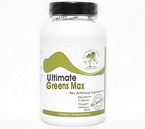 Ultimate Greens Max - Kelp Bladderwrack Dulse Clubmoss Irish Moss Gentian ~ 90 Capsules - No Additives ~ Naturetition Supplements