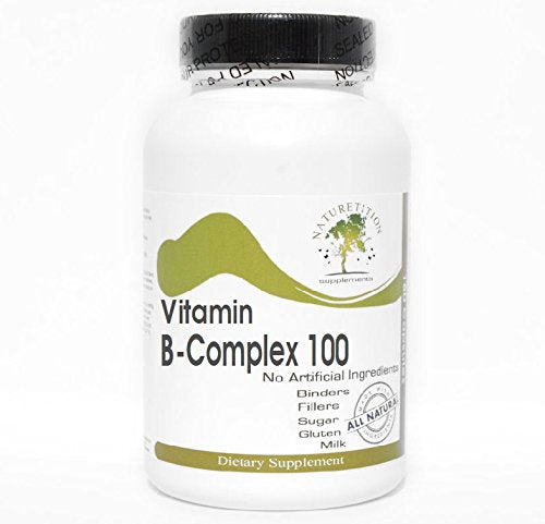 B-Complex 100 Vitamin ~ 100 Capsules - No Additives ~ Naturetition Supplements