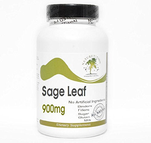 Sage Leaf 900mg ~ 200 Capsules - No Additives ~ Naturetition Supplements