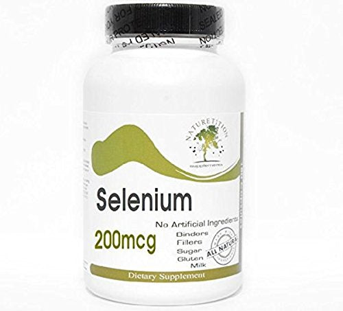 Selenium 200mcg ~ 200 Capsules - No Additives ~ Naturetition Supplements