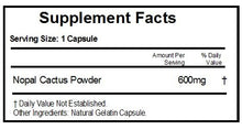 Load image into Gallery viewer, Nopal Cactus 600mg ~ 240 Capsules - No Additives ~ Naturetition Supplements

