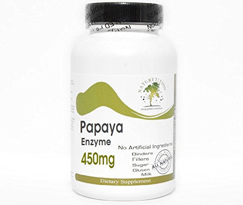 Papaya Enzyme 450mg ~ 100 Capsules - No Additives ~ Naturetition Supplements