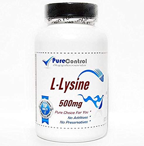 L-Lysine 500mg // 200 Capsules // Pure // by PureControl Supplements
