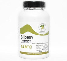 Load image into Gallery viewer, Bilberry Extract 375mg ~ 200 Capsules - No Additives ~ Naturetition Supplements
