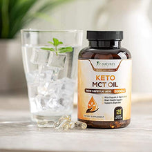 Load image into Gallery viewer, Keto MCT Oil Capsules - Extra Strength 3000mg, Caprylic C8 and Capric Acid C10 - Proven Formula - Medium Chain Triglycerides for Ketosis, Energy and Brain Support - 120 Capsules
