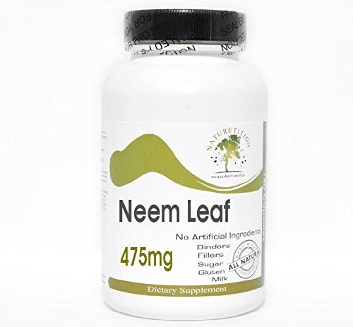 Neem Leaf 475mg ~ 200 Capsules - No Additives ~ Naturetition Supplements