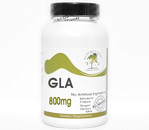 GLA Gamma Linolenic Acid 800mg ~ 200 Capsules - No Additives ~ Naturetition Supplements