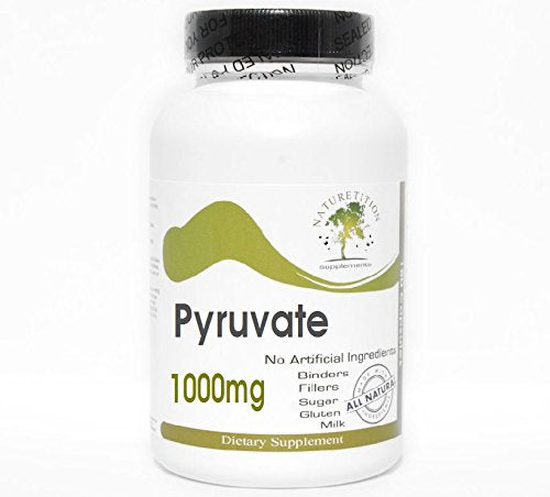 Pyruvate 1000mg ~ 200 Capsules - No Additives ~ Naturetition Supplements