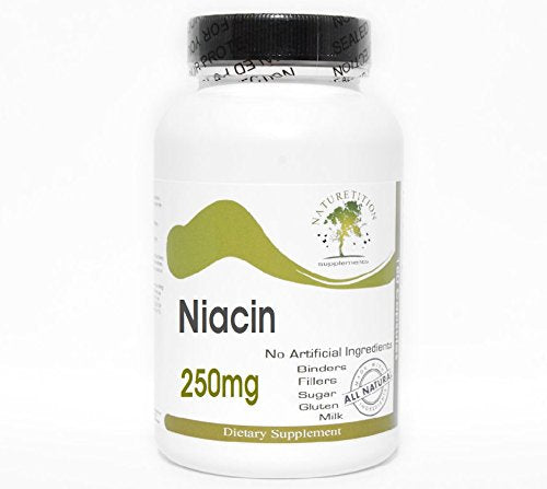 Niacin 250mg ~ 200 Capsules - No Additives ~ Naturetition Supplements