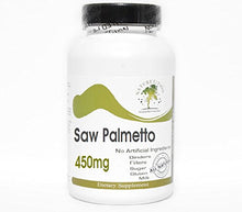 Load image into Gallery viewer, Saw Palmetto 450mg ~ 100 Capsules - No Additives ~ Naturetition Supplements
