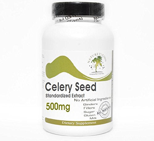 Celery Seed Standardized Extract 500mg ~ 100 Capsules - No Additives ~ Naturetition Supplements