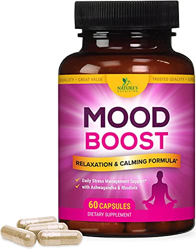 Calm Support Supplement - 1000mg Herbal Formula with 28 Powerful Ingredients Including Ashwagandha, L-Theanine, & GABA - for Natural Calm, Mood Support, Stress Support, & Relaxation - 60 Capsules