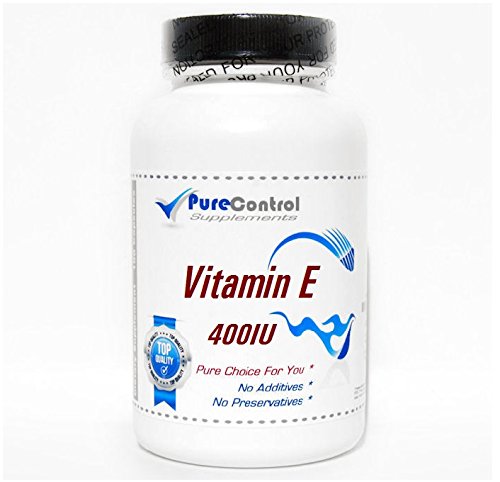 Vitamin E (Non-Oily) 400IU // 100 Capsules // Pure // by PureControl Supplements