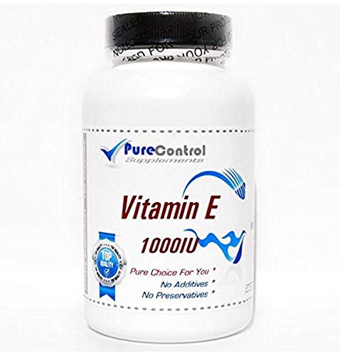 Vitamin E (Non-Oily) 1000IU // 200 Capsules // Pure // by PureControl Supplements