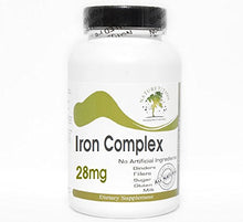 Load image into Gallery viewer, Iron Complex 28mg ~ 200 Capsules - No Additives ~ Naturetition Supplements
