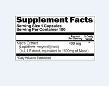 Load image into Gallery viewer, Maca Extract 400mg Equivalent to 1600mg ~ 200 Capsules - No Additives ~ Naturetition Supplements
