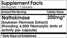 Load image into Gallery viewer, Nattokinase 200mg 4,000 Fibrinolytic Units ~ 100 Capsules - No Additives ~ Naturetition Supplements
