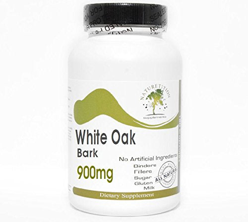 White Oak Bark 900mg ~ 100 Capsules - No Additives ~ Naturetition Supplements