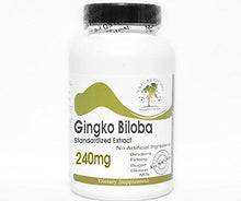 Load image into Gallery viewer, Ginkgo Biloba Standardized Extract 240mg 24% Glycosides ~ 200 Capsules - No Additives ~ Naturetition Supplements

