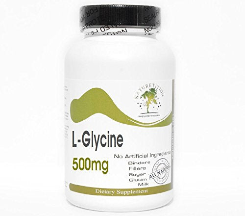 L-Glycine 500mg ~ 200 Capsules - No Additives ~ Naturetition Supplements