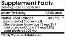Load image into Gallery viewer, Nettle Root Standardized Extract 300mg ~ 100 Capsules - No Additives ~ Naturetition Supplements
