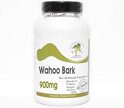 Wahoo Bark 900mg ~ 180 Capsules - No Additives ~ Naturetition Supplements