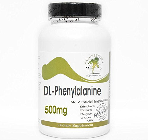 DL-Phenylalanine 500mg ~ 100 Capsules - No Additives ~ Naturetition Supplements