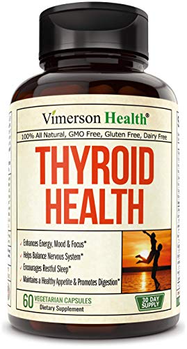 Thyroid Support Supplement with Iodine. Focus, Metabolism and Energy Complex. Gluten Free with Magnesium, Zinc, L-Tyrosine, Schisandra Powder, Ashwagandha Powder and Other Herbal Ingredients.