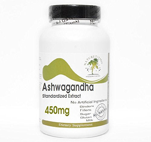 Ashwagandha Standardized Extract 450mg ~ 180 Capsules - No Additives ~ Naturetition Supplements