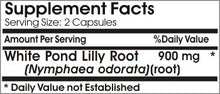 Load image into Gallery viewer, White Pond Lily Root 900mg // 180 Capsules // Pure // by PureControl Supplements
