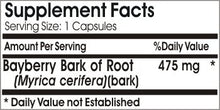 Load image into Gallery viewer, Bayberry Bark of Root 475mg // 100 Capsules // Pure // by PureControl Supplements
