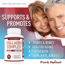 Load image into Gallery viewer, Premium Multi Collagen Peptides Capsules (Types I, II, III, V, X) - Anti-Aging, Hair, Skin and Nails, Digestive &amp; Joint Health Supplement, Hydrolyzed Collagen Pills, Women &amp; Men (90 Collagen Capsules)
