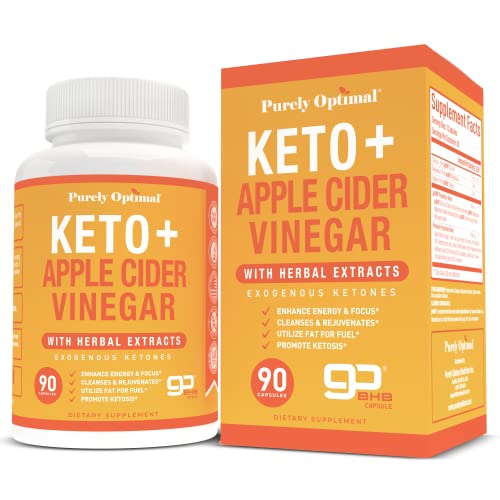 Premium Keto + Apple Cider Vinegar Pills - Promote Ketosis, Boost Energy & Focus, Support Metabolism, Manage Cravings - Keto Diet Pills with Garcinia Cambogia, Keto Bhb Exogenous Ketones - 90 Capsules