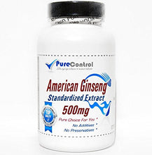 Load image into Gallery viewer, American Ginseng Standardized Extract 500mg // 100 Capsules // Pure // by PureControl Supplements
