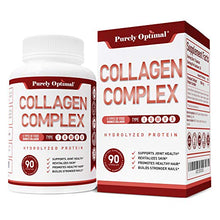 Load image into Gallery viewer, Premium Multi Collagen Peptides Capsules (Types I, II, III, V, X) - Anti-Aging, Hair, Skin and Nails, Digestive &amp; Joint Health Supplement, Hydrolyzed Collagen Pills, Women &amp; Men (90 Collagen Capsules)
