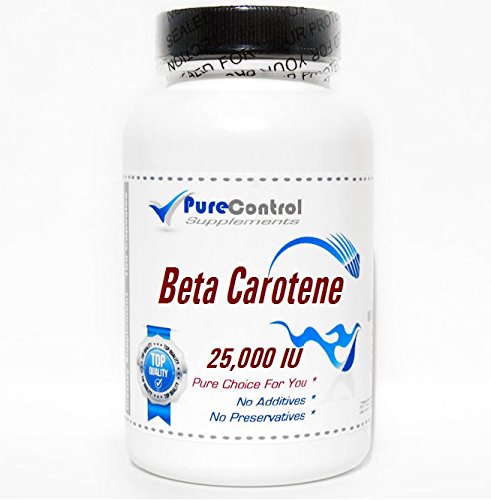 Beta Carotene 25,000 IU // 100 Capsules // Pure // by PureControl Supplements