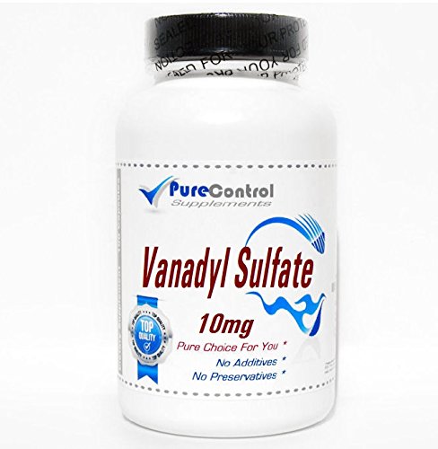 Vanadyl Sulfate 10mg // 100 Capsules // Pure // by PureControl Supplements