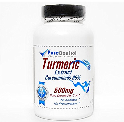 Turmeric Extract 500mg Curcuminoids 95% // 100 Capsules // Pure // by PureControl Supplements