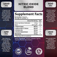 Load image into Gallery viewer, Extra Strength Nitric Oxide L-Arginine Supplement - Citrulline Malate, AAKG, Beta Alanine - Premium Muscle Support Nitric Oxide Booster for Strength &amp; Energy to Train Harder - 60 Capsule
