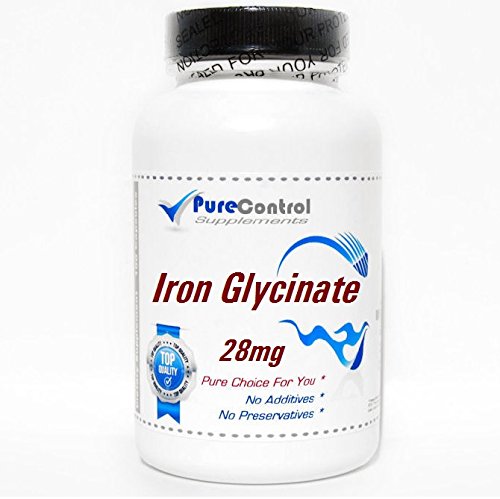 Iron Glycinate 50mg // 100 Capsules // Pure // by PureControl Supplements