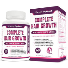 Load image into Gallery viewer, Premium Hair Growth for Women &amp; Men - Hair Growth Vitamins w/ Biotin &amp; Keratin - Prevents Hair Loss &amp; Thinning, Supports Thicker Healthier Hair Growth - Supplement for All Hair Types, 60 Capsules
