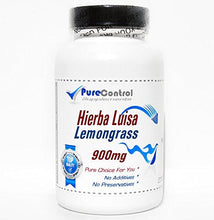 Load image into Gallery viewer, Hierba Luisa Lemongrass 900mg // 90 Capsules // Pure // by PureControl Supplements.
