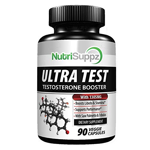 Ultra Test Complex Testosterone Booster with Horny Goat Weed, Tribulus, Saw Palmetto More for Strength, Energy, Recovery, Libido Booster, Build Muscle Fast, Boost Performance, Burn Fat