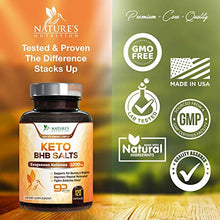 Load image into Gallery viewer, Keto BHB Pills Premium Exogenous Ketones Salts 1200mg - Utilize Your Body&#39;s Natural Energy with Ketosis - Made in USA - Ketone Weight Support Supplement with Hydroxybutyrate for Men and - 120 Capsules
