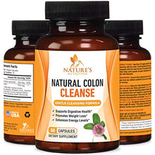 Load image into Gallery viewer, Colon Cleanse &amp; Detox for Weight Loss Extra Strength - 7 Day Cleanser for Constipation Relief. Pure Colon Detox Pills for Men &amp; Women. Flush Toxins, Increase Energy. Safe &amp; Effective - 60 Capsules
