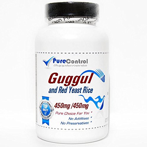 Guggul 450mg and Red Yeast Rice 450mg // 90 Capsules // Pure // by PureControl Supplements